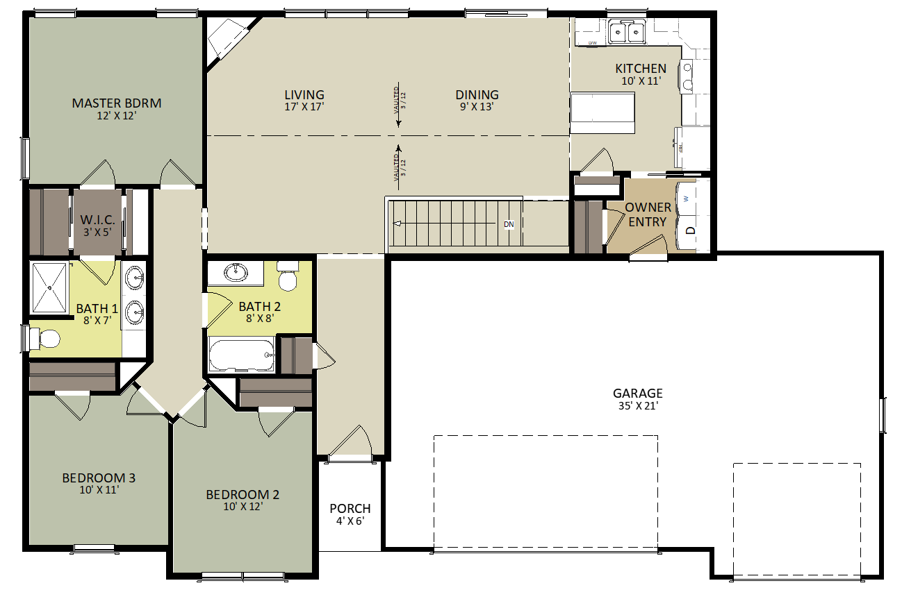 Oconto First Floor Floor Plan
